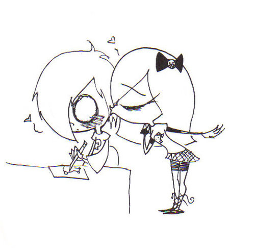 emo love kiss cartoon. Sweet bloody Cartoon “I Give